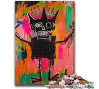 Adult Jigsaws 1000 Pieces Difficult Basquiat-style Skull Crown Educational Games DIY Toys for Is Ideal As A Gift for The Whole Family 38x26cm