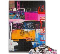 Adult Jigsaws 1000 Pieces Difficult Basquiat-style Train Educational Games DIY Toys for Is Ideal As A Gift for The Whole Family 50x75cm