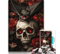 Adult Jigsaws 1000 Pieces Difficult Bats And Skeletons Teenager Jigsaw,Stress Reliever Staycation Kill Time Wishlist with Santa Claus (size 75x50cm)