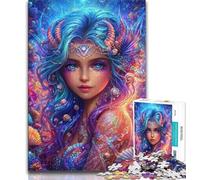 Adult Jigsaws 1000 Pieces Difficult Beautiful Anime Girl Puzzles,Stress Reliever Difficult Challenge Suitable for Desktop Decoration 26x38cm