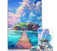 Adult Jigsaws 1000 Pieces Difficult Beautiful Dreamy Scenery Puzzles for Adults,Game Toys Every Piece Is Unique - Challenging Family Fun Game (size 38x26cm)