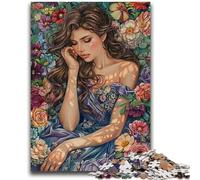 Adult Jigsaws 1000 Pieces Difficult Beautiful Girl Toys Educational Games Stress Relieving Parent-child Interaction for Ages 14+ 50x75cm