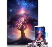 Adult Jigsaws 1000 Pieces Difficult Beautiful Starry Sky Fantasy 1000 Pieces for Adults,Stress Reliever Staycation Kill Time Parent-child Interaction (size 38x26cm)