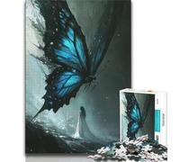 Adult Jigsaws 1000 Pieces Difficult Blue Butterfly 1000 Piece Jigsaw,Educational Games Wall Decoration Unique Birthday And Xmas Gifts (size 38x26cm)
