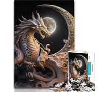 Adult Jigsaws 1000 Pieces Difficult Brave Dragon 1000 Piece Jigsaw,Fun Activity for Home, Rainy Days Toys, Birthday Gifts 75x50cm