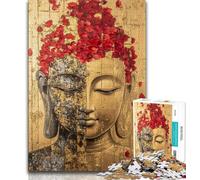 Adult Jigsaws 1000 Pieces Difficult Buddha Art Jigsaw,Brain Intelligence Challenge Addictive Toys for Home Decoration (size 75x50cm)