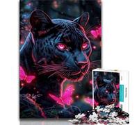 Adult Jigsaws 1000 Pieces Difficult Butterfly And Black Panther 1000 Piece Jigsaw,Educational Games Wall Decoration Unique Birthday And Xmas Gifts (size 75x50cm)