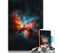 Adult Jigsaws 1000 Pieces Difficult Butterfly Nebula 1000 Pieces for Adults,Stress Reliever Staycation Kill Time Parent-child Interaction (size 38x26cm)