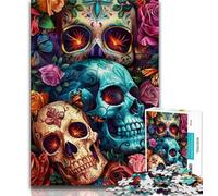 Adult Jigsaws 1000 Pieces Difficult Butterfly Skull Teenager Jigsaw,Stress Reliever Staycation Kill Time Wishlist with Santa Claus (size 38x26cm)