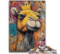 Adult Jigsaws 1000 Pieces Difficult Camel Art 1000 Pieces for Teenagers,Stress Reliever Staycation Kill Time Enhance Love between Couples (26x38cm)