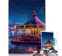 Adult Jigsaws 1000 Pieces Difficult Carousel of Colours 1000 Piece Jigsaw,Educational Games Wall Decoration Unique Birthday And Xmas Gifts (size 38x26cm)
