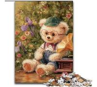 Adult Jigsaws 1000 Pieces Difficult Cartoon Teddy Bear, Elephant Toy Intellectual Game Birthday Present, Gifts, Wall Art for Ages 14+ (Size50x75cm)