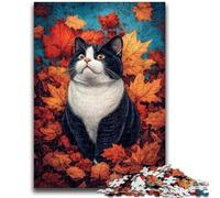 Adult Jigsaws 1000 Pieces Difficult Cat in Autumn Teenager Puzzles,Stress Reliever Difficult Challenge Secret Santa Gifts (26x38cm)