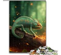 Adult Jigsaws 1000 Pieces Difficult Chameleon in The Forest, Family Game Stress Reliever Difficult Challenge A Work of Art for Ages 14+ (Size 26x38cm)