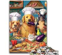 Adult Jigsaws 1000 Pieces Difficult Chef Dog 1000 Piece Puzzle,is Ideal As Gifts for The Whole Family Suitable for And 14 (50x75cm)