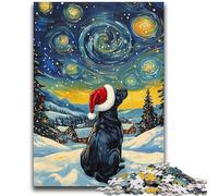 Adult Jigsaws 1000 Pieces Difficult Christmas Labrador 1000 Piece Jigsaw,Learning Educational Toys Family Games Unique Birthday And Gifts (38x26cm)