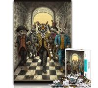Adult Jigsaws 1000 Pieces Difficult Circus Animals,Challenging To Complete But Fun And Humorous Birthday Present,Gifts,Wall Art (38x26cm)