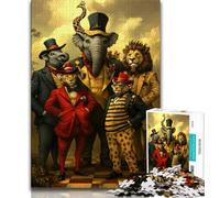 Adult Jigsaws 1000 Pieces Difficult Circus Animals Puzzles for Adults,Game Toys Every Piece Is Unique - Challenging Family Fun Game (size 75x50cm)