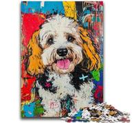 Adult Jigsaws 1000 Pieces Difficult Cockapoo Dog Teenager Puzzles,Stress Reliever Difficult Challenge Secret Santa Gifts (26x38cm)