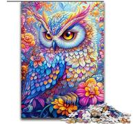 Adult Jigsaws 1000 Pieces Difficult Color Owl, Learning Educational Toys Family Games Unique Birthday And Gifts (size 50x75cm)