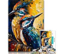 Adult Jigsaws 1000 Pieces Difficult Colored Bird Duo 1000 Piece Puzzle,Interesting Stress Reduction Parent-child Interaction 38x26cm