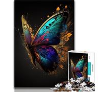 Adult Jigsaws 1000 Pieces Difficult Colorful Butterfly 1000 Piece Puzzle,Interesting Stress Reduction Parent-child Interaction 75x50cm