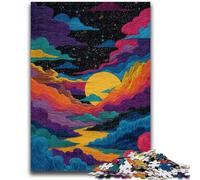 Adult Jigsaws 1000 Pieces Difficult Colorful Clouds Educational Games Educational Game for Birthday, Chrismas for And Age 14 50x75cm
