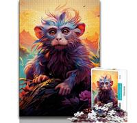 Adult Jigsaws 1000 Pieces Difficult Colorful Monkey Puzzles for Teenagers,is Ideal As Gifts for The Whole Family Suitable for And 14 (size 75x50cm)