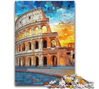 Adult Jigsaws 1000 Pieces Difficult Colosseum 1000 Pieces for Teenagers,Stress Reliever Staycation Kill Time Enhance Love between Couples (26x38cm)