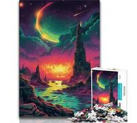 Adult Jigsaws 1000 Pieces Difficult Colourful Dreamscape Puzzles for Teenagers,is Ideal As Gifts for The Whole Family Suitable for And 14 (size 75x50cm)