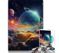 Adult Jigsaws 1000 Pieces Difficult Colourful Universe Adult Puzzles,Educational Family Game Suitable for Desktop Decoration 38x26cm
