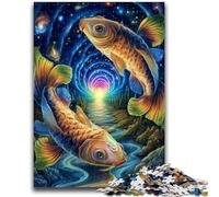 Adult Jigsaws 1000 Pieces Difficult Cosmic Koi Teenager Puzzles,Stress Reliever Difficult Challenge Secret Santa Gifts (50x75cm)