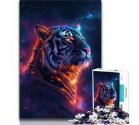 Adult Jigsaws 1000 Pieces Difficult Cosmic Tiger Puzzles for Adults,Game Toys Every Piece Is Unique - Challenging Family Fun Game (size 75x50cm)