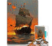 Adult Jigsaws 1000 Pieces Difficult Crusader Boat,Challenging To Complete But Fun And Humorous Birthday Present,Gifts,Wall Art (38x26cm)