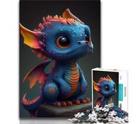 Adult Jigsaws 1000 Pieces Difficult Cute Colored Dragon 1000 Pieces for Adults,Educational Games Wall Decoration Unique Birthday And Xmas Gifts (size 38x26cm)