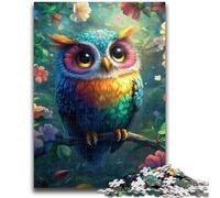 Adult Jigsaws 1000 Pieces Difficult Cute Little Owl Stress Reliever Difficult Challenge Deal As Gifts for The Whole Family 26x38cm