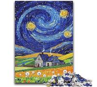 Adult Jigsaws 1000 Pieces Difficult Dandelion Under The Night Sky Toys Educational Games Stress Relieving Parent-child Interaction for Ages 14+ 50x75cm
