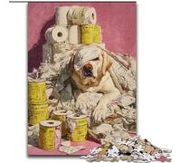 Adult Jigsaws 1000 Pieces Difficult Dogs And Toilet Paper, Suitable for People Aged 14 And Above Educational Games Secret Santa Gifts (Size50x75cm)