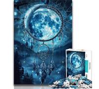 Adult Jigsaws 1000 Pieces Difficult Dream Catcher,Stress Reliever Staycation Kill Time with Matching Poster And Trivia Sheet 38x26cm