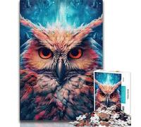 Adult Jigsaws 1000 Pieces Difficult Dream Owl 1000 Piece Puzzle,is Ideal As Gifts for The Whole Family Suitable for And 14 38x26cm