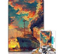 Adult Jigsaws 1000 Pieces Difficult Dream Ship 1000 Piece Jigsaw,Educational Games Wall Decoration Unique Birthday And Xmas Gifts (size 75x50cm)