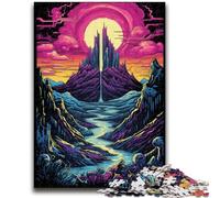 Adult Jigsaws 1000 Pieces Difficult Dreamy Beautiful Mountains Educational Games Educational Game for Birthday, Chrismas for And Age 14 50x75cm