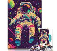 Adult Jigsaws 1000 Pieces Difficult Fantasy Astronaut Teenager Jigsaw,Stress Reliever Staycation Kill Time Wishlist with Santa Claus (size 75x50cm)