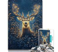 Adult Jigsaws 1000 Pieces Difficult Fantasy Deer Jigsaw,Brain Intelligence Challenge Addictive Toys for Home Decoration (size 38x26cm)