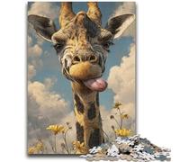 Adult Jigsaws 1000 Pieces Difficult Fantasy Giraffe 1000 Piece Puzzle,Interesting Stress Reduction Parent-child Interaction (50x75cm)