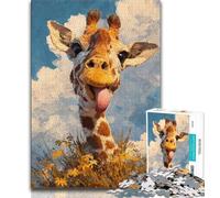 Adult Jigsaws 1000 Pieces Difficult Fantasy Giraffe 1000 Pieces for Adults,Educational Games Wall Decoration Unique Birthday And Xmas Gifts (size 75x50cm)
