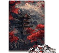 Adult Jigsaws 1000 Pieces Difficult Fantasy Japanese Temple 1000 Piece Jigsaw,Learning Educational Toys Family Games Unique Birthday And Gifts (38x26cm)