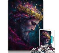 Adult Jigsaws 1000 Pieces Difficult Fantasy Jesus,Help The Brain Exercise Addictive Toys to Cultivate Patience Perfect Decoration 38x26cm