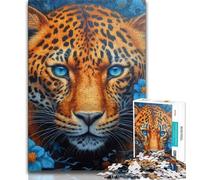 Adult Jigsaws 1000 Pieces Difficult Fantasy Leopard 1000 Piece Puzzle,Interesting Stress Reduction Parent-child Interaction 38x26cm