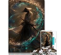 Adult Jigsaws 1000 Pieces Difficult Fantasy Ninja Warrior 1000 Pieces for Adults,Stress Reliever Staycation Kill Time Parent-child Interaction (size 75x50cm)